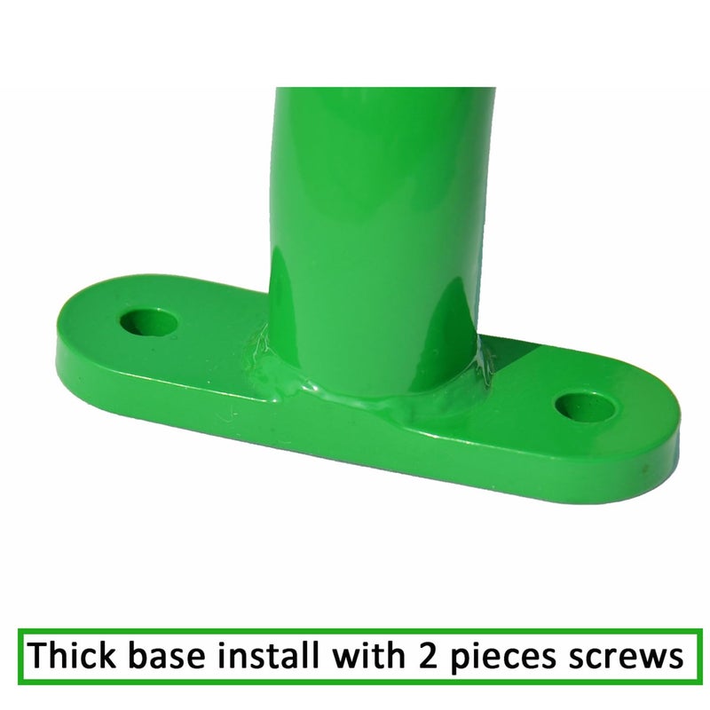 Purife 13'' Playground Safety Handle Metal Green 2 Pack, Outdoor Kids Playset Handles, Swing Set Grab Handles, Kids Grab Hand Bar for Jungle Gym, Climbing Frame, Playhouse, Treehouse - Image 3